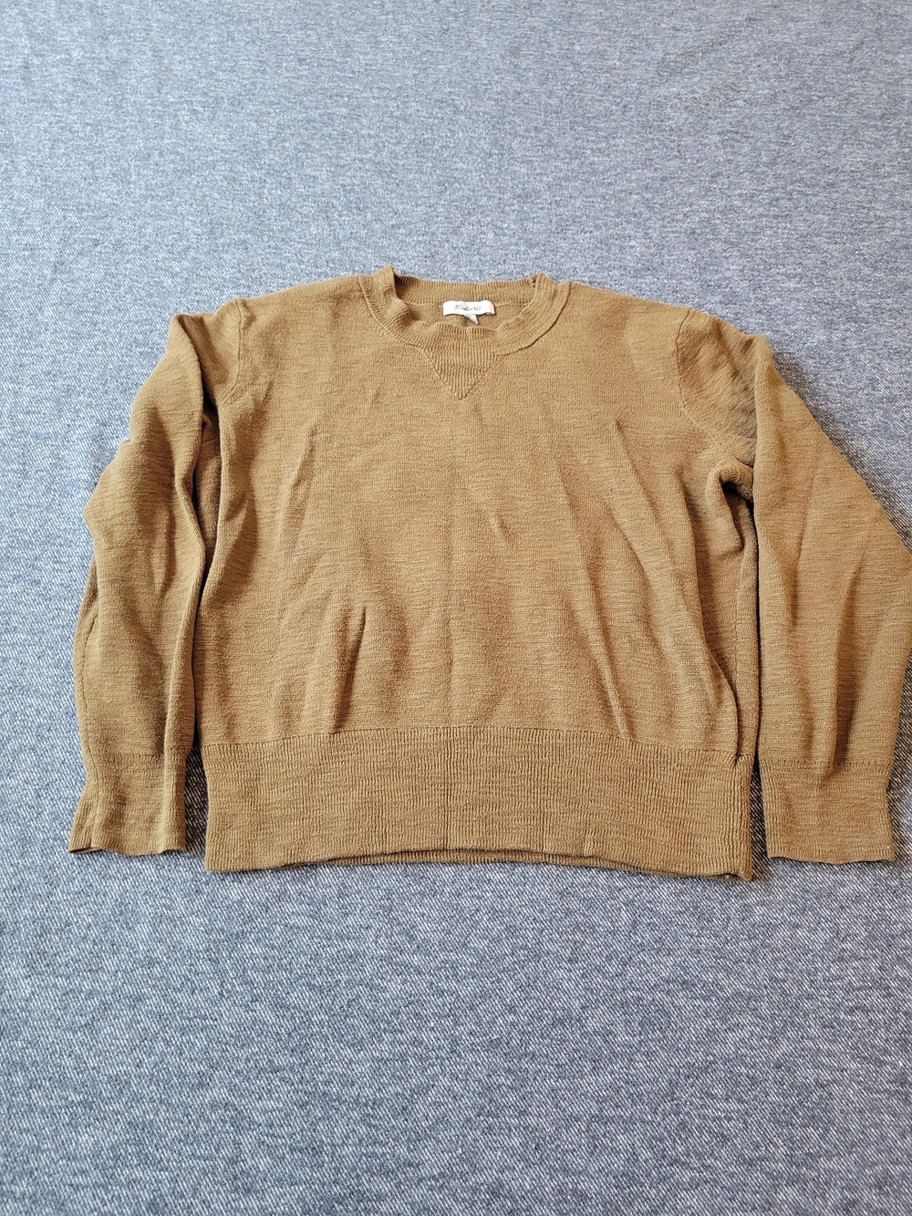 Madewell Women's Crewneck Sweater in Olive Brown